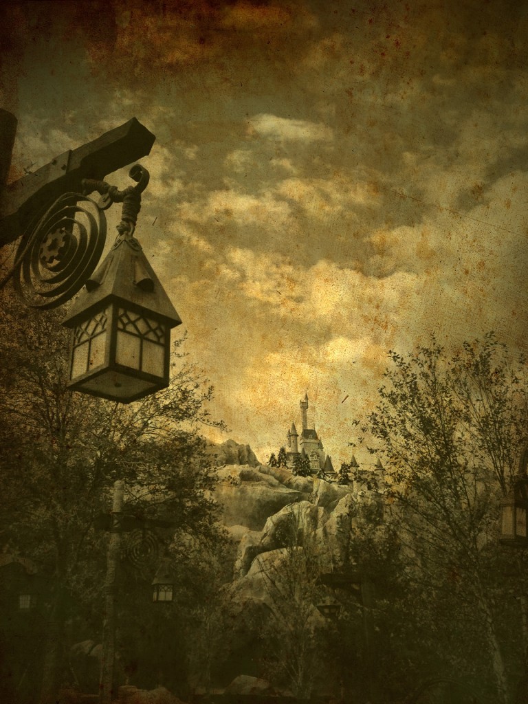 Beauty and the Beast Castle Ancient Canvas