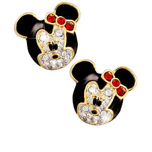 minnie mouse earrings by arribas disney store