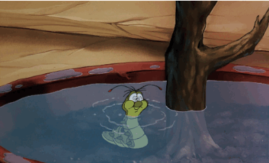 The Fox and the Hound Caterpillar Sneeze GIF
