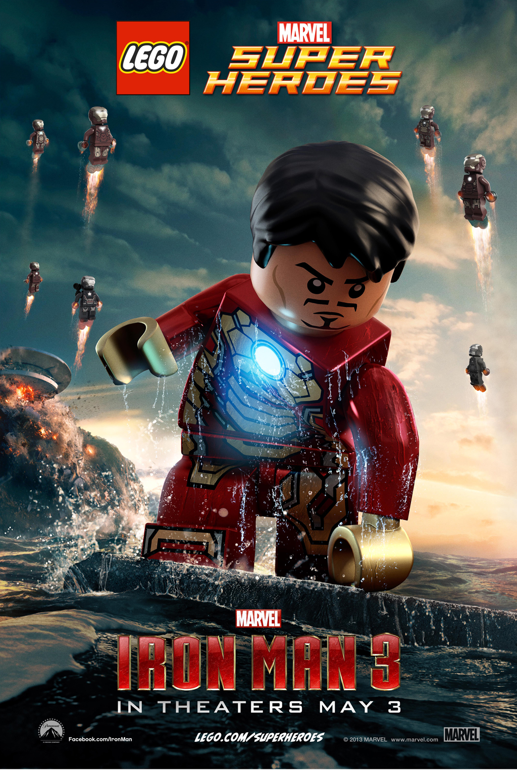 Marvel's Iron Man 3 LEGO Poster