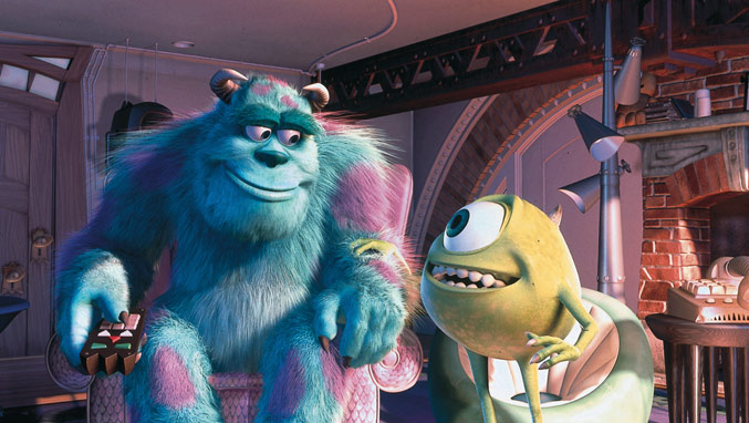 Pixar film, Mike and Sulley in Monsters, Inc. 