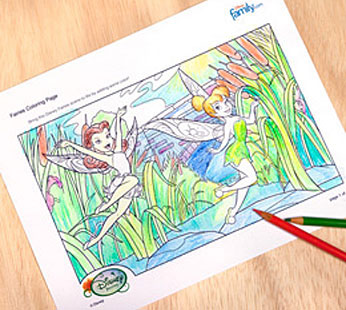 Tinkerbell Coloring Sheets on Fairies Coloring Page Printable   Fairies Activities   Disney