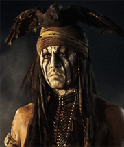 Johnny Depp as Tonto in The Lone Ranger (2013)